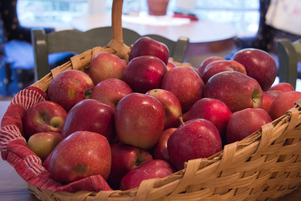 apples in basket