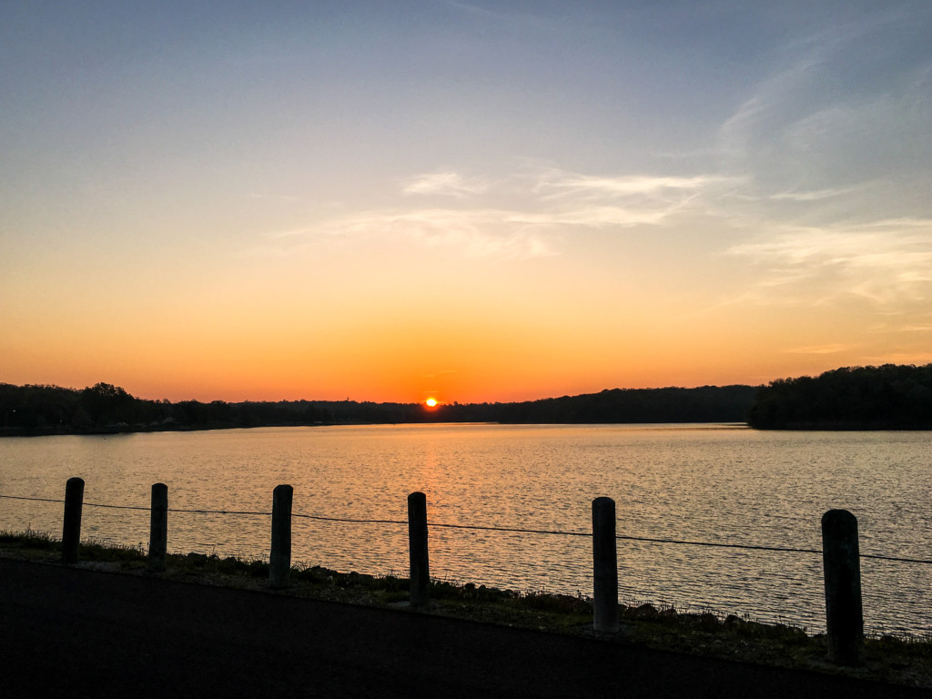 sunrise over the lake