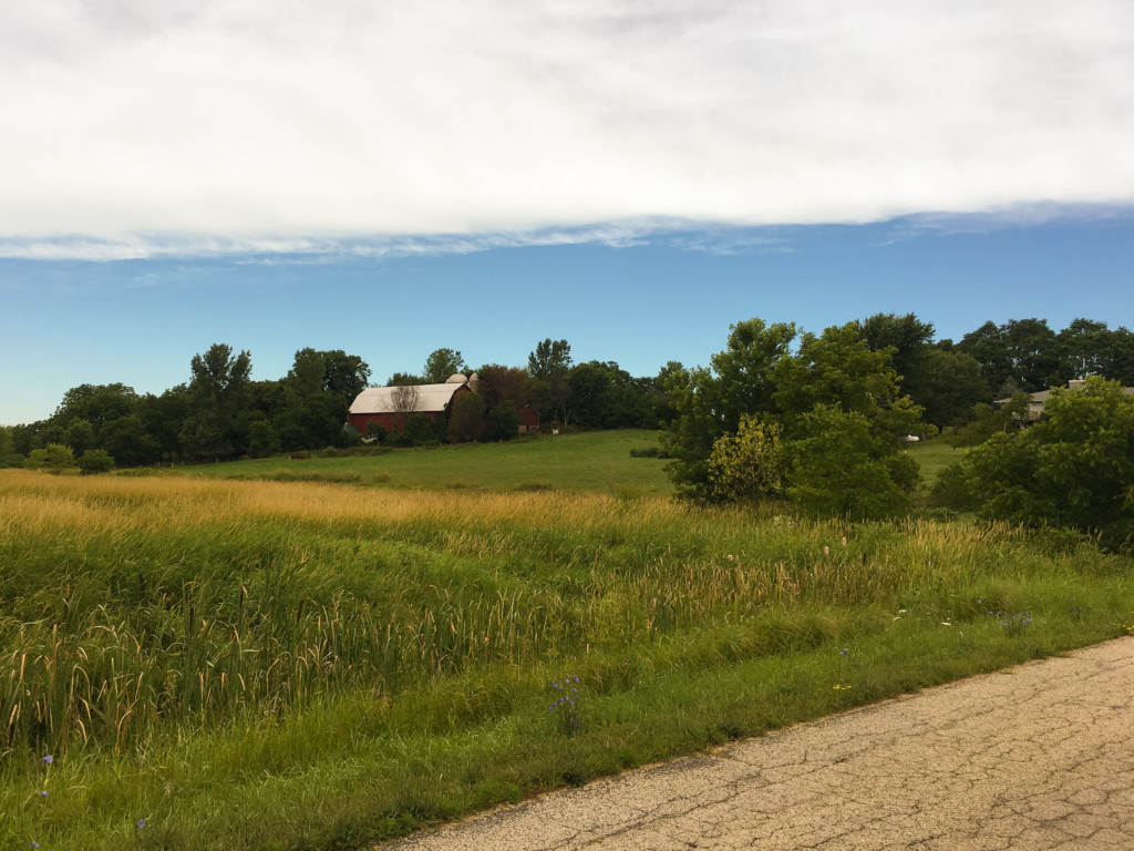 Beautiful red Wisconsin barn and scenery