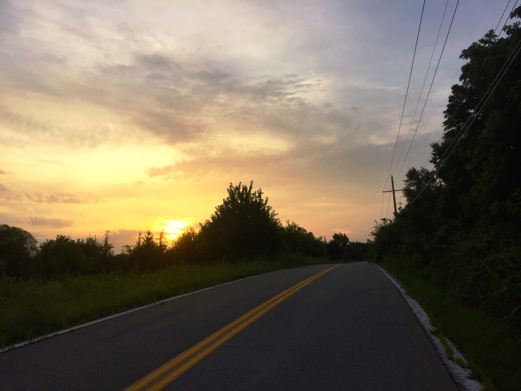 sunrise on the bike