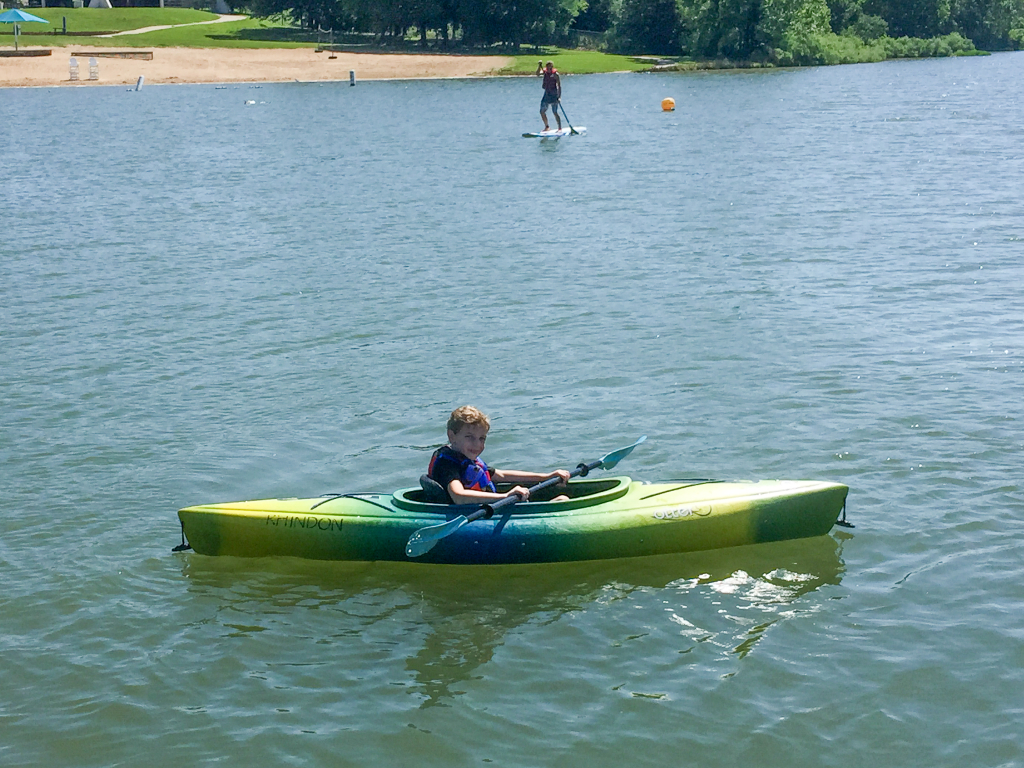 Tim kayaking